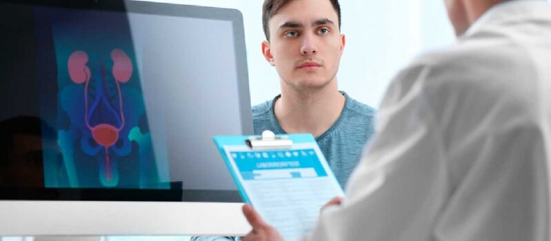 Consulta cun médico para a prostatite